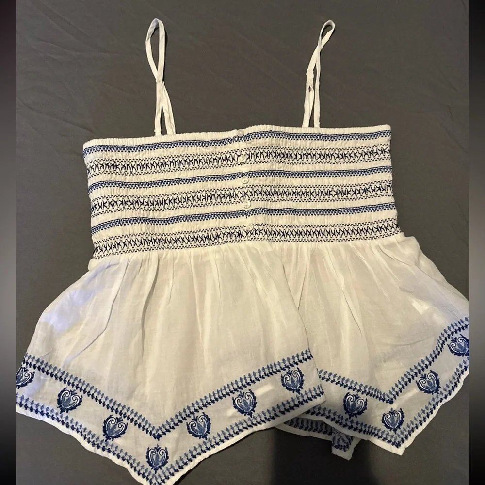 NWOT American Eagle Ruffled Tube Top Medium - Picture 3 of 4